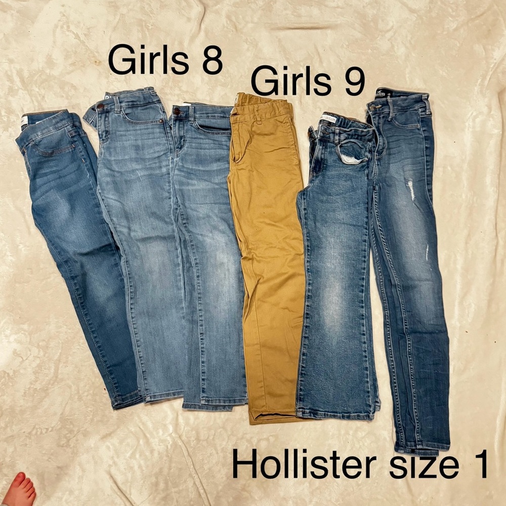 Girls size 8 and 9 pants